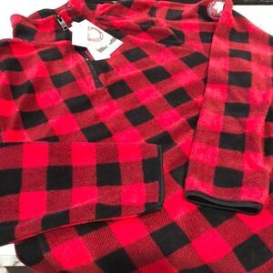 Canada Weather Gear Buffalo Plaid 1/4 zip pullover Tagged XL Fits L